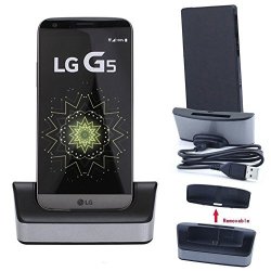 Dual Monoy Desktop Dock Charger Cradle For LG G5 - Support Charging Spare Battery LG G5