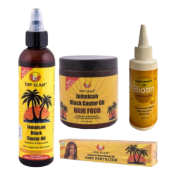 Top Class Jamaican Black Castor Oil Fertilizer & Hairfood With Biotin Oil