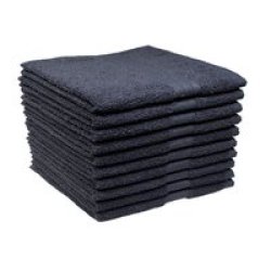 Recycled Ocean& 39 S Yarn Guest Towels 380GSM 33X050CMS Dark Grey 10 Pack