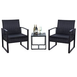 3 piece rattan garden furniture set