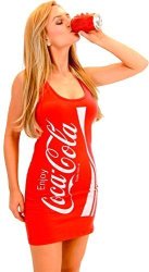 Coke Coca-cola Red Tunic Tank Dress Juniors Large