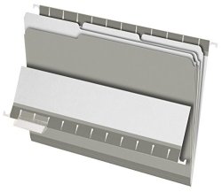 Pendaflex Interior File Folders 1 3 Cut Top Tab Letter Size Gray 100 Per Box 4210 1 3 Gra
