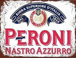 Jesiceny New Tin Sign Peroni Nastro Azzurro Lager Beer Aluminum Metal Sign For Wall Decor 8X12 Inch