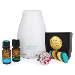 Oco Life Ultrasonic Diffuser 120ML & Car Vent With 2 Oil Blends