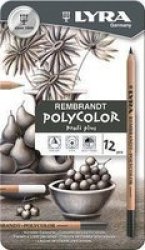 Rembrandt Polycolor Colour Pencils - Grey Tones 12 Pieces