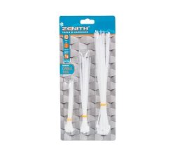 Zenith Cable Ties White 100MM 150MM 200MM 20 Pieces Of Each Per Pack Pack Of 10