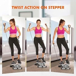 step machine with resistance bands