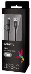 Adata ACM32IN1-100CMK-CBK USB3.0 2-IN-1 Universable Sync+charge Cable