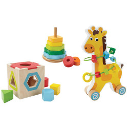 Classic Wooden Toy Trio