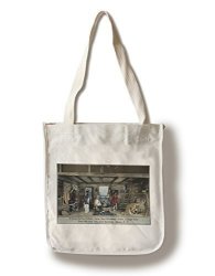 Lantern Press Albany Ny - Iroquois Indian False Face Ceremony State Museum 100% Cotton Tote Bag - Reusable