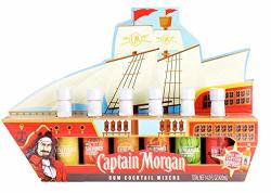 Thoughtfully Gifts Captain Morgan Ship Cocktail Mixers Includes Morgan Mule Pina Colada Rum Runner Mai Tai Strawberry Daiquiri And Rum Punch Pack Of 6