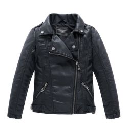 Winter Girls Pu Leather Jacket - Black 6