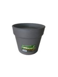 Plastic Flower Pot 15CM - Grey