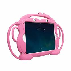 Bny-wireless Golden Sheeps Kid Monkey Case Compatible For Apple Ipad MINI 5 2019 Ipad MINI 1 2 3 4 7.9 Inch Ipad Cartoon Shockproof Silicone Protective Convertible Handle Stand Bpa Free Pink