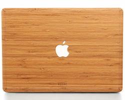 Woodwe Real Wood Macbook Skin For Mac Air 13 Inch Non Retina Display Model: A1237 A1304 A1369 A1466 Early 2008 - Mid 2017 Bamboo Top Only