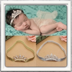 Soo..adorable Birthday Party Gold Band Princess Crown Head hairband Baby toddler Accessory