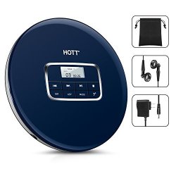 Portable Cd Player Hott Personal Compact Disc Player With Headphones And Power Adapter Compact Walkman With Electronic Skip Protection Anti-shock Function