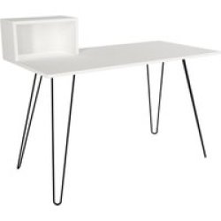 Homemark Armoire& 39 S Effect Desk With Built In Shelf White