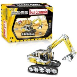 Full 1052PCS Alloy Jigsaw Puzzles Excavator Model Building Blocks Toy