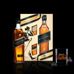 Johnnie Walker 12 Year Black Label Whisky With 2 X 50ML Whiskies Gift Set Alcohol Cannot Be Sold To Individuals Younger Than 18
