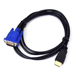 Amyove HDMI To Vga Cable HD 1080P HDMI Male To Vga Male Video Converter Adapter For PC Laptop 1.8M