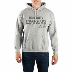 Mens Call Of Duty Modern Warfare Video Game Grey Hoodie-medium