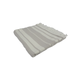 Bristol Capri Beach Towel Pebble & White