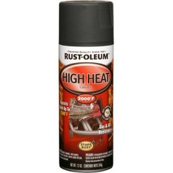 RUST-OLEUM 248903 Automotive 12-ounce High Heat 2000 Degree Spray Paint Flat Black