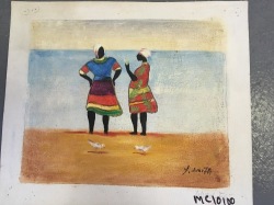 Y Anita - African Ladies - Acrylic On Canvas Unframed