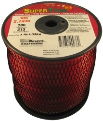 SUPERTRIM2 .105-INCH 3-POUND Spool Home Owner Grade Square Grass Trimmer Line Red SSQ105S3-2