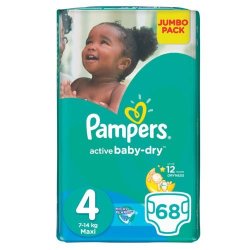 pampers active baby dry 4 giant pack