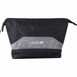 Mad Style Men's Wide Mouth Dopp Travel Kit Black And Grey