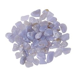 Whitelotous 100G Natural Blue Lace Agate Gravel Quartz Crystal Rock Degaussing Stones Diy Bracelet Necklace Home Fish Tank Decoration