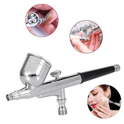 Oxygen Infusion Facial Spray Gun Double Action Gravity Trigger Air And Paint Water For Nail Painting Inkjet Tattoo Skin Moisturizing Clean Pores 0.2MM Caliber