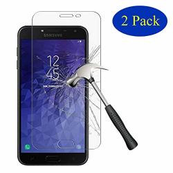 2-PACK Samsung Galaxy J4 2018 Tempered Glass Screen Protector Anti-scratch Anti-fingerprint Bubble Free Lifetime Replacement Warranty
