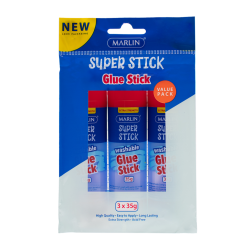 Marlin Glue Stick Non-toxic 35G 3'S Value Pack Pack Of 12