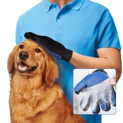 True Touch Five Finger Deshedding Brush Glove Pet Gentle Efficient Massage Grooming