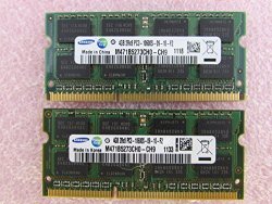 Lenovo 8GB 2 X 4GB PC3-10600S DDR3 1333 Sodimm Laptop Memory Kit 55Y3714 Samsung