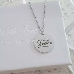 Jessica Personalized 21ST Necklace Stainless Steel Silver Gold Or Rose Gold Ready In 3 Days