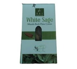 White Sage Masala Jumbo Backflow Cones 10