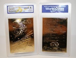 Star Wars Millennium Falcon 23KT Gold Card Sculpted 10 000 Graded Gem Mint 10 By Score Board