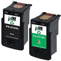 J2INK 2 Pack PG-210XL CL-211XL Ink Cartridges For Canon Pixma MP495 MX320