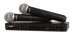 Shure BLX288 PG58 Dual Channel Handheld Wireless System With 2 PG58 Vocal Microphones J10