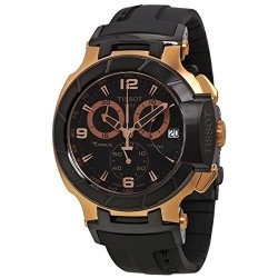 Tissot Men's T0484172705706 Rose Gold-tone Watch With Black Band