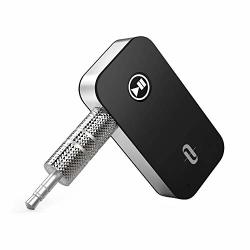 Taotronics Bluetooth Receiver car Kit Portable Wireless Audio Aux Adapter 3.5MM Stereo Output Bluetooth 5.0 A2DP Built-in Microphone For Home Audio Music Streaming Sound System