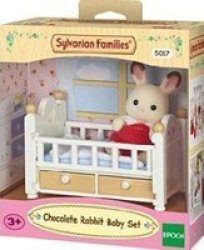 Sylvanian Families Sylvanian Family - Chocolate Rabbit Baby Bed Set