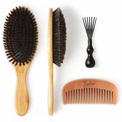 Deals On Baline Boar Bristle Hair Brush Natural Hair Brushes For