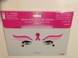 Team Hope Winged Tear Drop Pink Jewel Heart Eye Decor