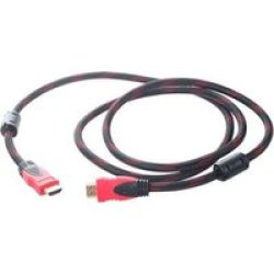 HDMI To HDMI Cable 1.5M Black And Red