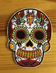 Sugar Skull BDGSS2 Patch Badge On White